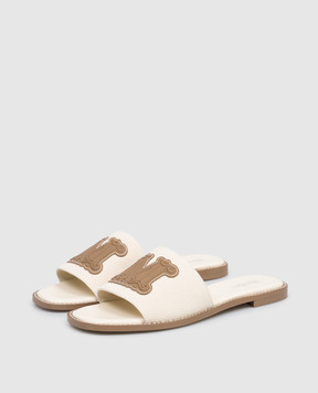 Max Mara Шлепанцы цвета айвори CAUCASO BCHCAUCASO