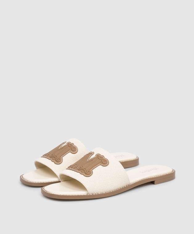 Max Mara Шлепанцы цвета айвори CAUCASO BCHCAUCASO изображение 2