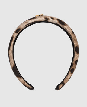 Dolce&Gabbana Дитячий обідок для волосся в анімалістичний принт LB3L54FSFAG