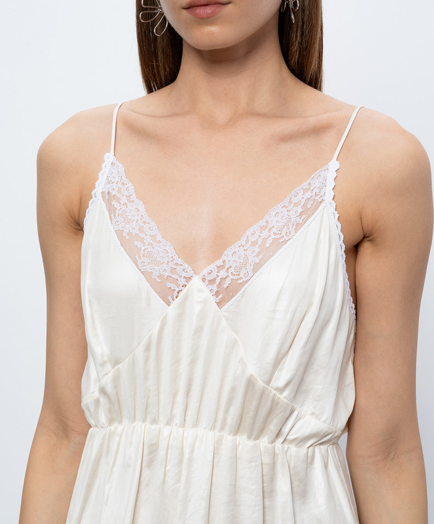 Magda Butrym Бежева сукня з мереживом DRESS01123526 зображення 5