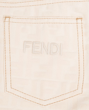 Fendi Дитяча бежева спідниця з візерунком FF JFE213AY8V46