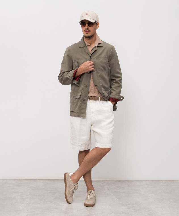 Brunello Cucinelli Коричневое поло с геометрическим узором M29806505P изображение 2