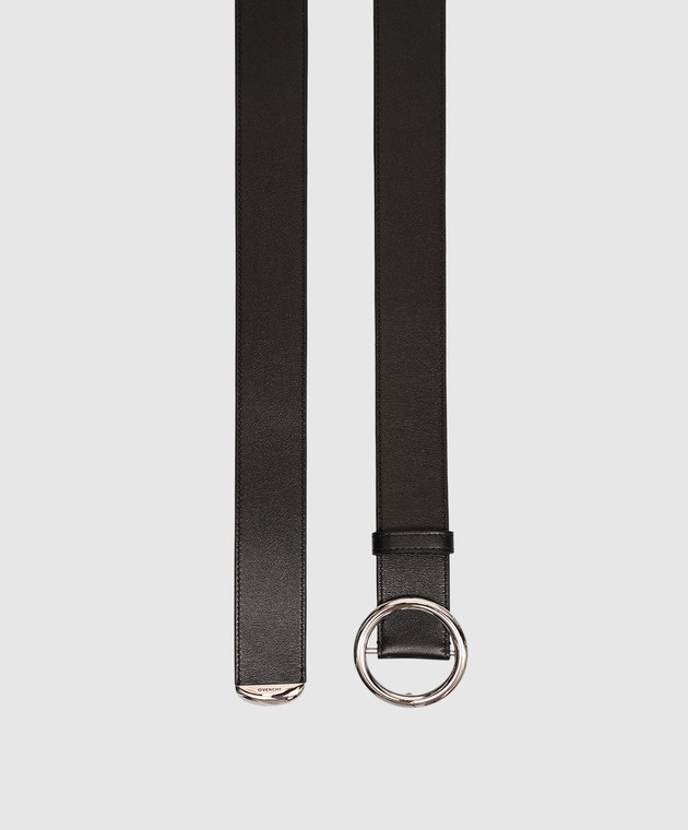 Givenchy Чорний шкіряний пояс з гравіюванням логотипа BB40B2B2AD зображення 3