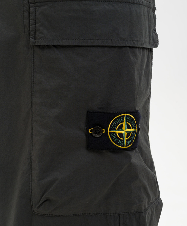 Stone Island Сірі штани карго з патчем логотипа L1S153100043S0003 зображення 5