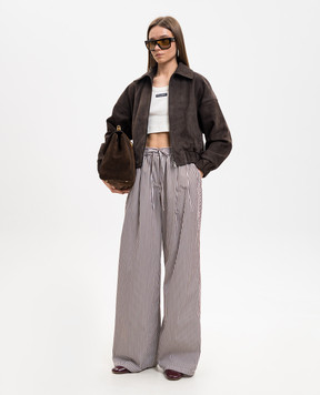Dolce&Gabbana Топ кольору айворі в рубчик F8W40TFU7AV
