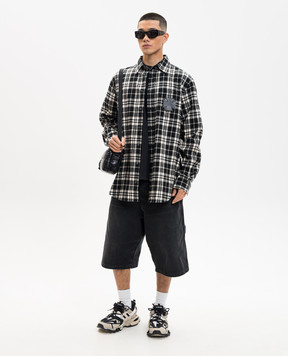 Vetements Чорна сорочка в клітинку ME76FS059BWm