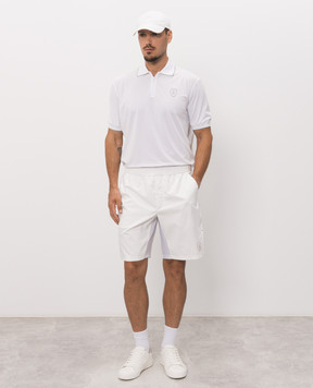 Brunello Cucinelli Білі шорти з принтом емблеми MB4223590T
