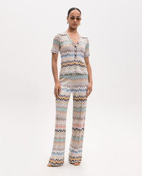 Missoni Штани кольору айворі у візерунок DS26SI09BR015B