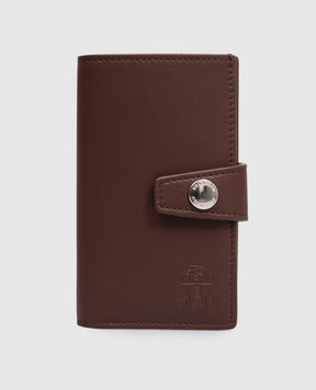 Brunello Cucinelli Коричневый кожаный портмоне MWZNBU439