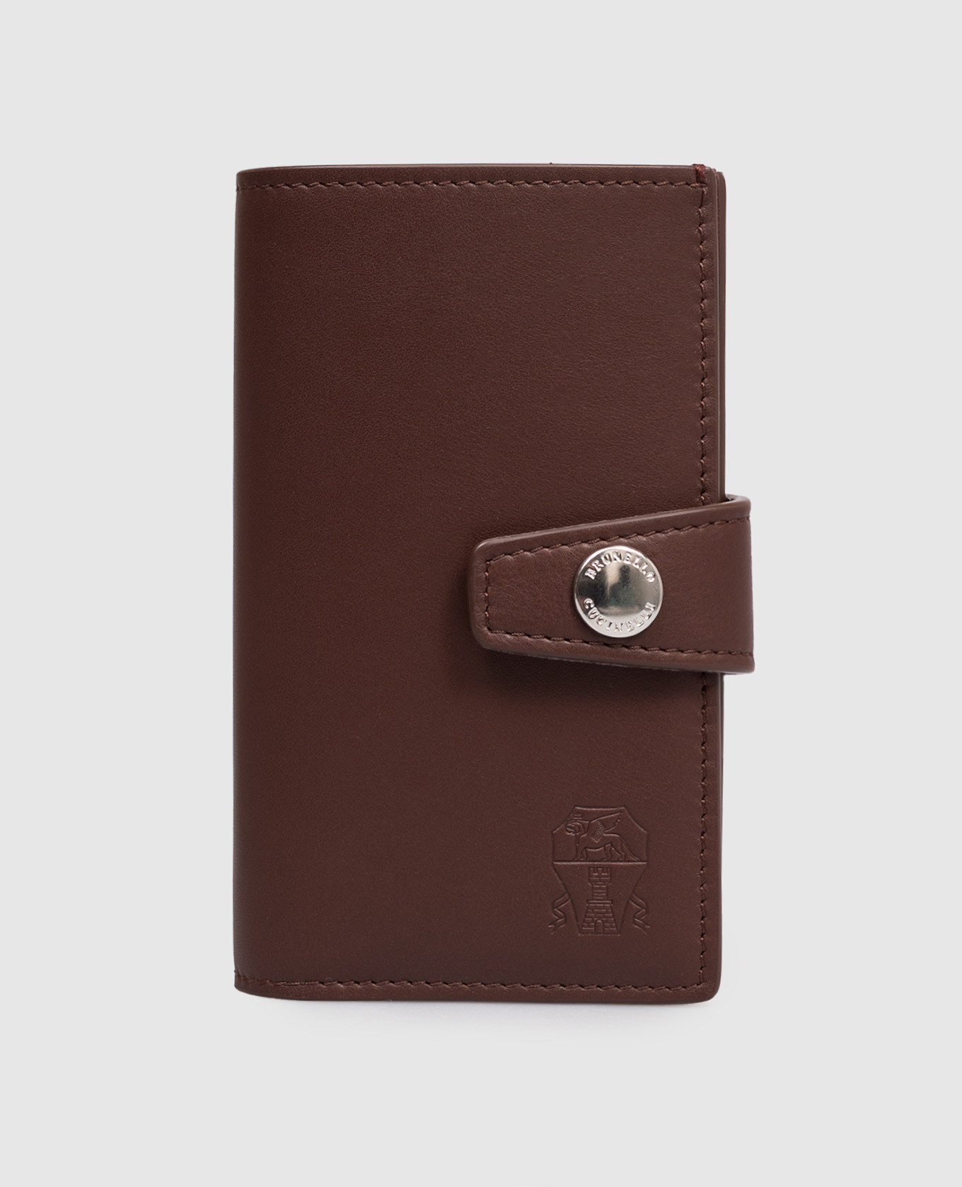 Коричневый кожаный портмоне