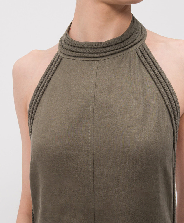 Max & Co Сукня Сarabo кольору хакі з відкритою спиною MCOCARABO зображення 4