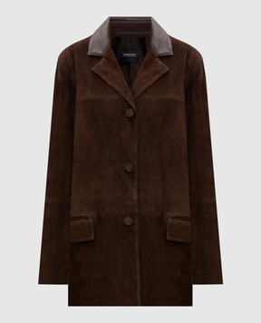 Simonetta Ravizza Коричневая замшевая куртка Chelsea S06JA402S1L1C