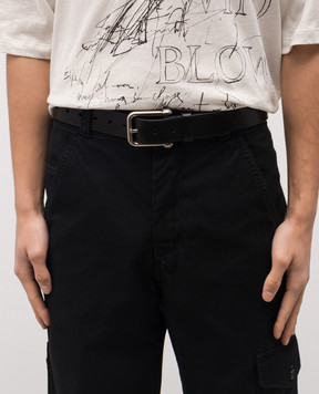 Ann Demeulemeester Черный кожаный ремень Marin Archive B0013677LT128
