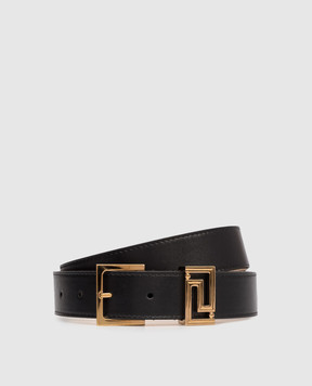 Versace Чорний шкіряний ремінь Greca Goddess 1022358DV3T