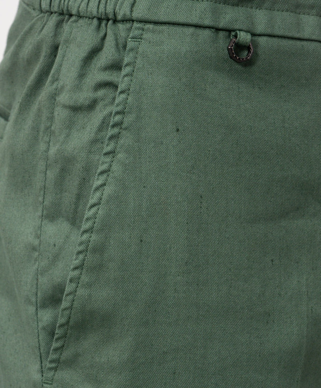 Stefano Ricci Зеленые брюки с льном M1T610005BLCTL1U изображение 5