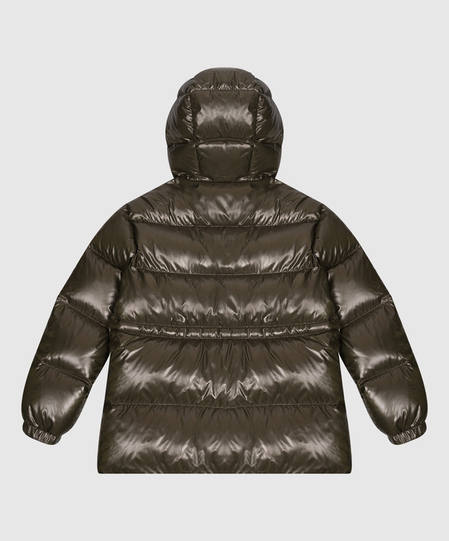 Moncler ENFANT Детский пуховик Sesie цвета хаки L29541A00085597Z8 изображение 2