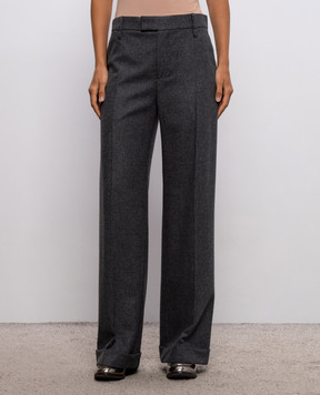 Brunello Cucinelli Брюки из шерсти и кашемира серого цвета MB162P8492