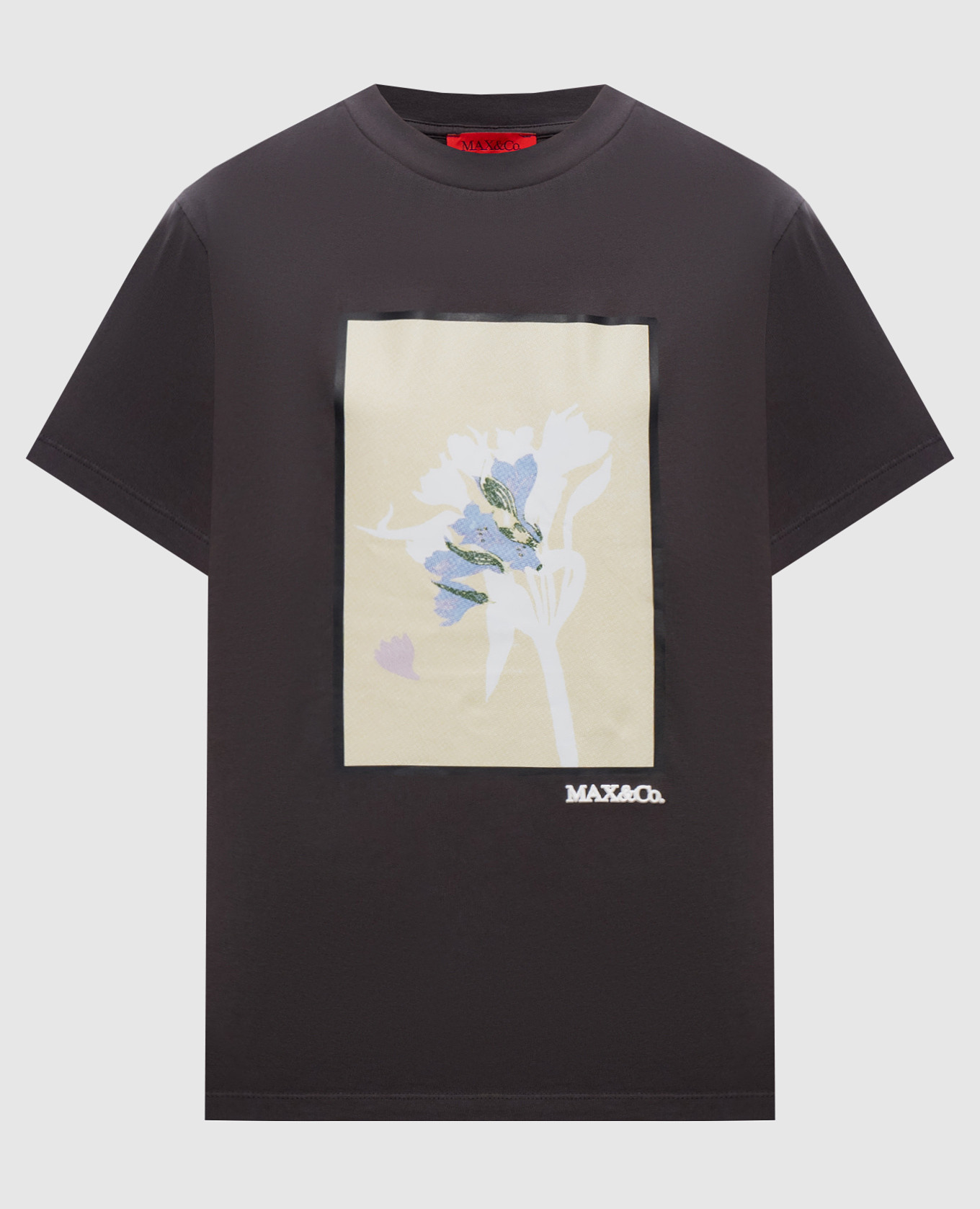 Серая футболка Gnuno с фактурным логотипом