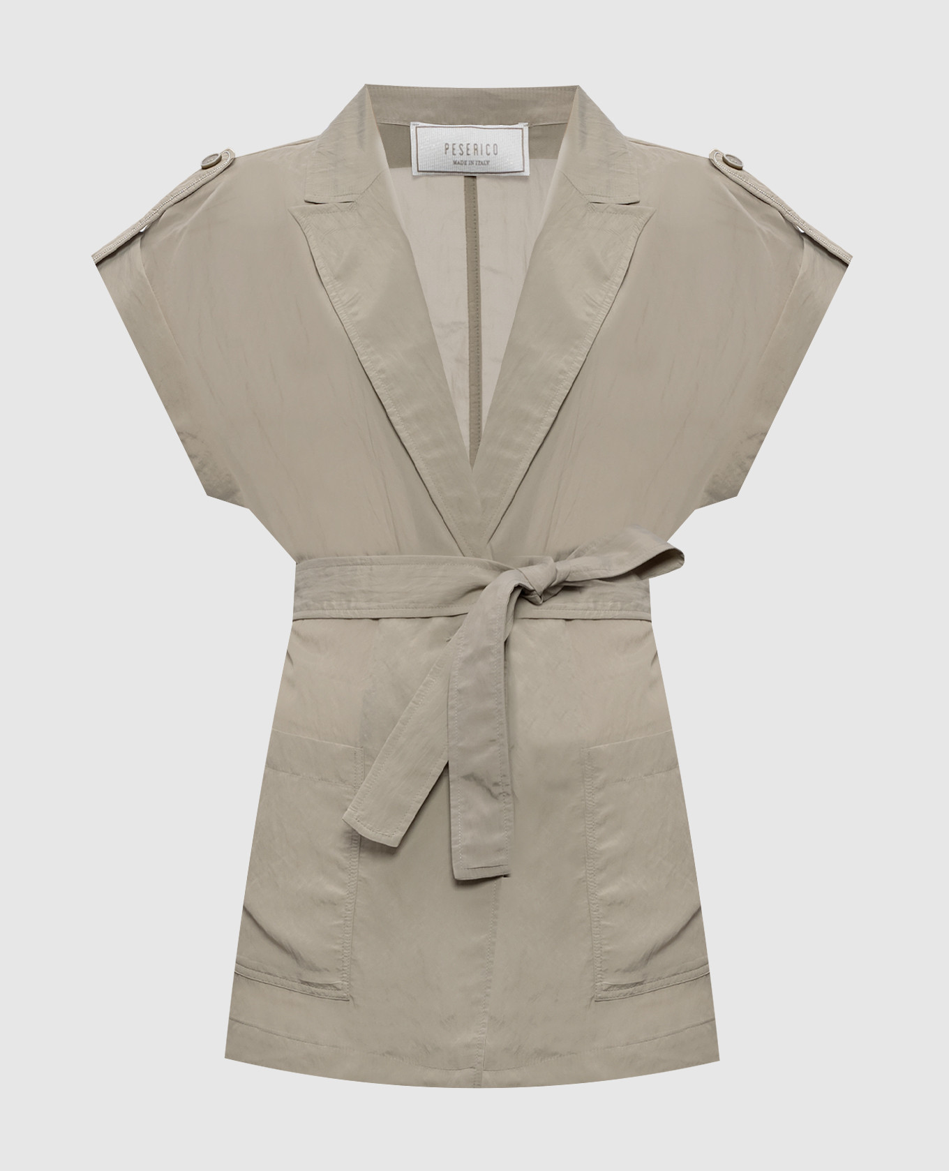 

Бежевый жилет с цепочкой мониль, Костюмные