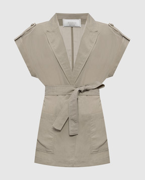 Peserico Бежевий жилет з ланцюжком моніль A03149A00678