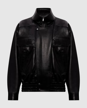 Saint Laurent Чорна шкіряна куртка 836515YCNU2