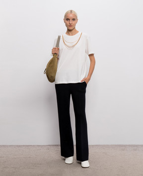 Twinset Белая футболка с цепочками 262AP2460