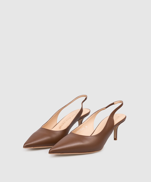 Babe Pay Pls Коричневые кожаные слингбеки 215604KO изображение 2