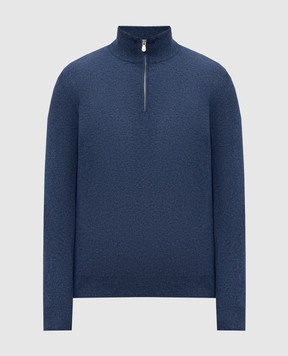 Brunello Cucinelli Джемпер из кашемира синего цвета M2200124
