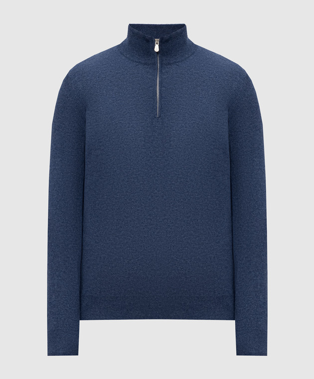 Brunello Cucinelli Джемпер з кашеміру синього кольору M2200124