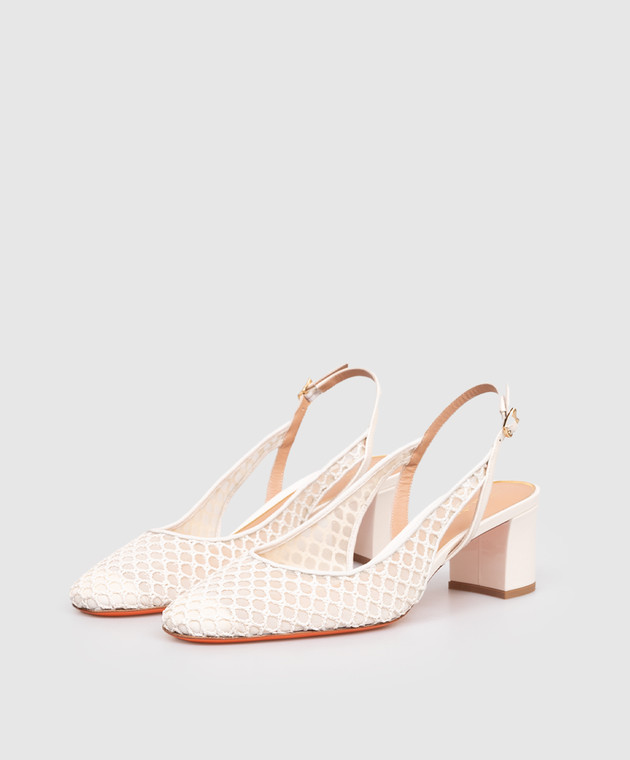 Santoni Білі слінгбеки WDNC72201HA2NGHA зображення 2