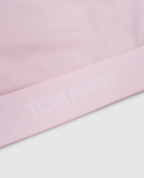 Tom Ford Розовый топ с узором логотипа BRJ016JEX166