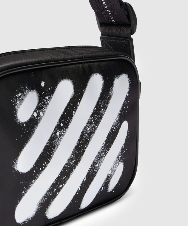 Off-White Чорна сумка Diag Spray з логотипом OMNQ099F25FAB001 зображення 4