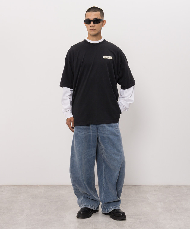 Vetements Чорна футболка MH27TR146Bm зображення 2