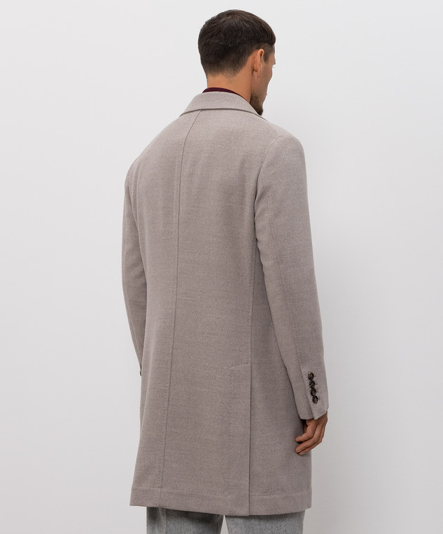 Brunello Cucinelli Сіре пальто з вовни MV4679039 зображення 4