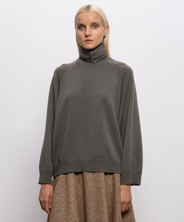Brunello Cucinelli Зелений светр з кашеміру M12747004 зображення 3