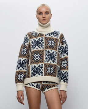 Magda Butrym Светр з вовни та кашеміру в жакардовий візерунок KNITWEAR14SWEATE386926