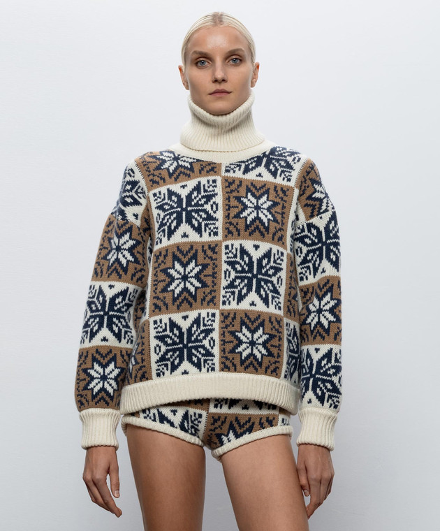 Magda Butrym Свитер из шерсти и кашемира в жаккардовый узор KNITWEAR14SWEATE386926 изображение 3