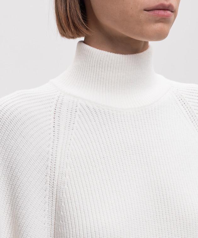 Twinset Свитер с шерстью цвета айвори 262AP3043 изображение 5