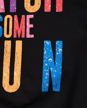 Palm Angels Детское черное худи PaxVlbq PBBB012F25FLE00712+