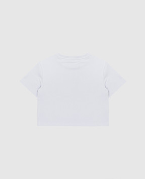 Balmain Дитяча блакитна футболка з логотипом BY4A01Z318310