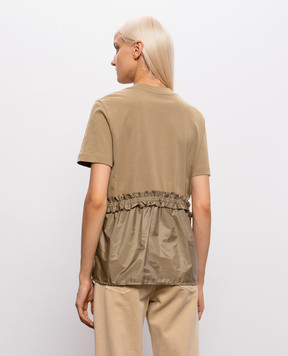 Moncler Коричневая футболка с нашивкой логотипа L20938C0000889B8Q