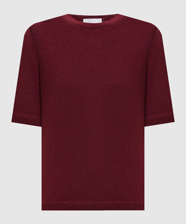 Allude Бордовий топ з вовною з люрексом 26564100