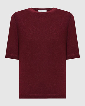 Allude Бордовый топ с шерстью с люрексом 26564100