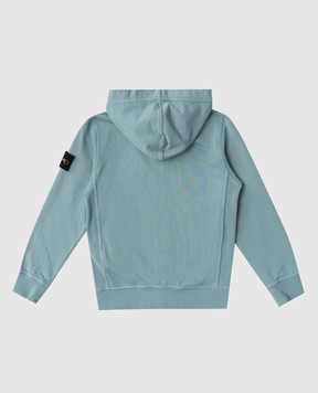 Stone Island Детская голубая спортивная куртка с логотипом L1S166100004S004024
