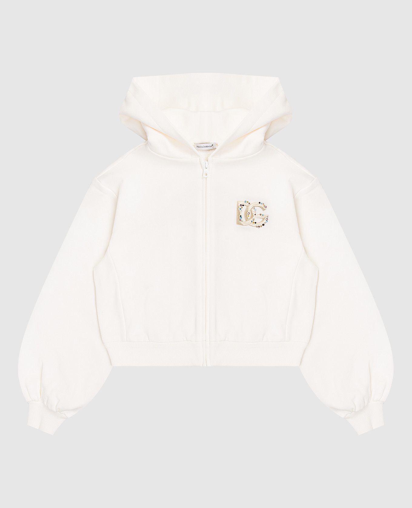 

Детская бежевая спортивная куртка с вышивкой монограммы DG, Бежевый, Спортивные куртки