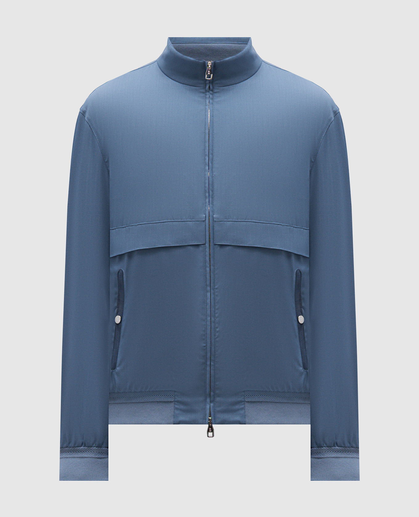 

Синяя куртка из шерсти с эмблемой, Синий, Куртки