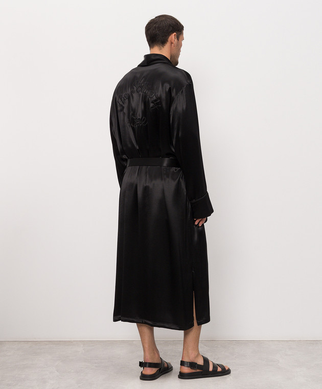 Ann Demeulemeester Черное пальто Vorm Fluid с поясом B0013928FA734 изображение 4