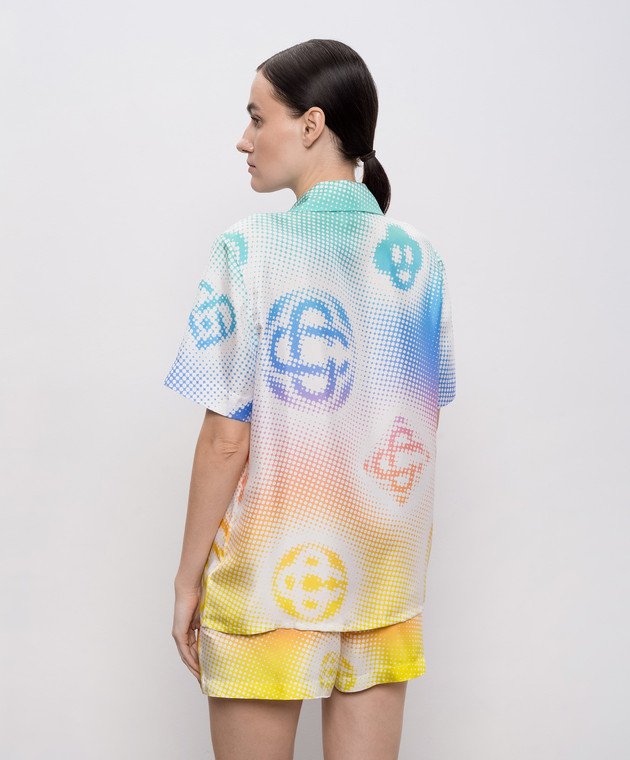 Casablanca Біла блуза Halftone із шовку WSP26SH20002 зображення 4