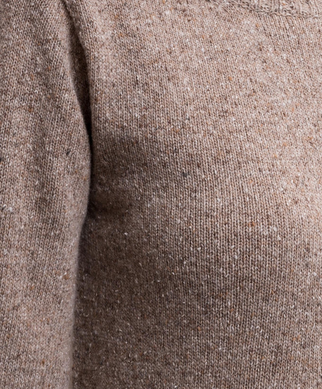 Max Mara Weekend Бежевое платье миди GOCCIA с шерстью и шелком WKDGOCCIA изображение 5