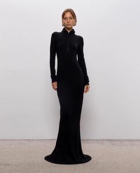 Thierry Mugler Чорна сукня з вовною COM1RO18151038